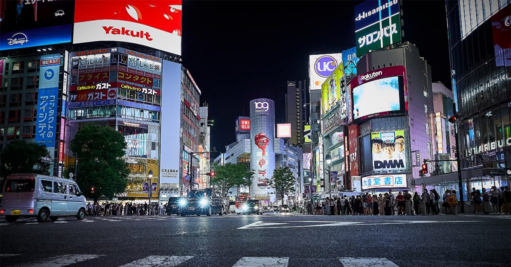 photographie-shibuya-cross-road-de-nuit